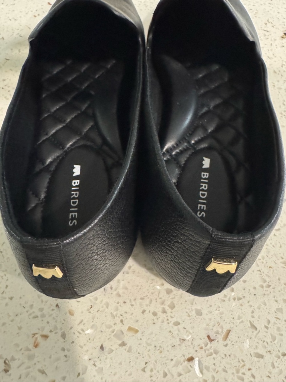 Birdies Black Textured Slip-On Flats - Picture 4 of 5